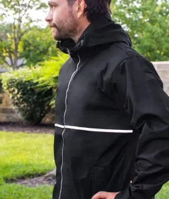 Workout Wear>Nayked Apparel Men'S Water-Resistant Tech Jacket/Discontinued Black
